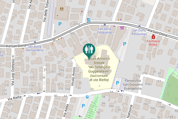 Map showing location of Via Rielta 37 Toilet