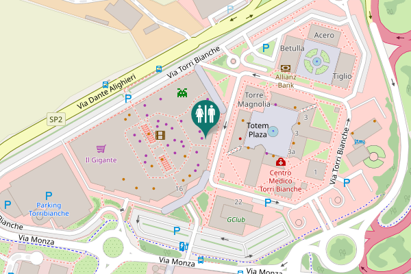 Map showing location of Via Torri Bianche 16 Toilet