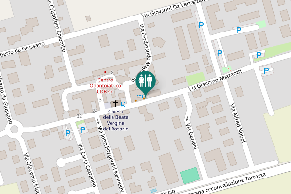 Map showing location of Via Giacomo Matteotti 20 Toilet