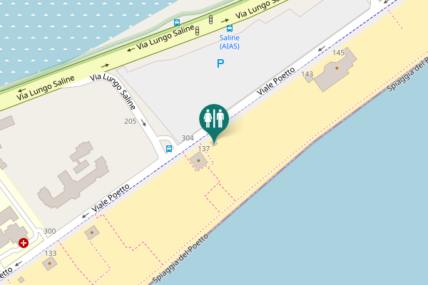 Map showing location of Viale Poetto 137 Toilet