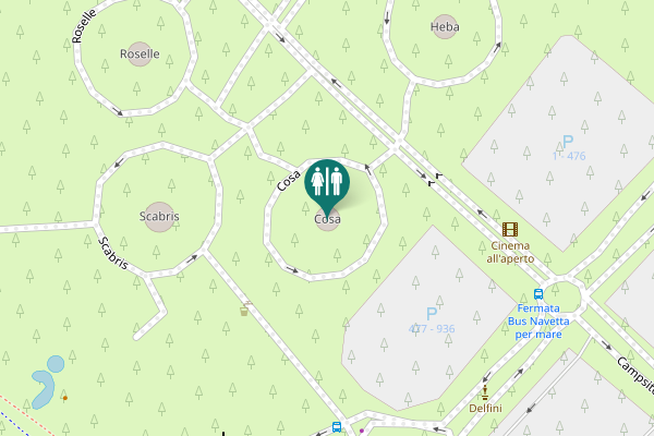 Map showing location of Cosa