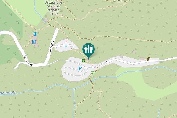 Map showing location of Via Forni Toilet