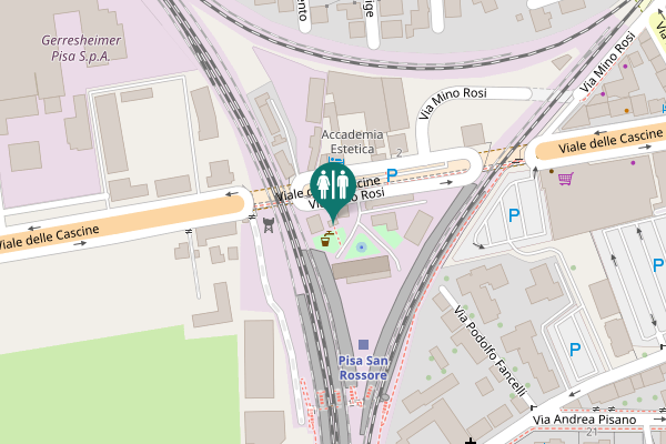Map showing location of Via Mino Rosi 12 Toilet