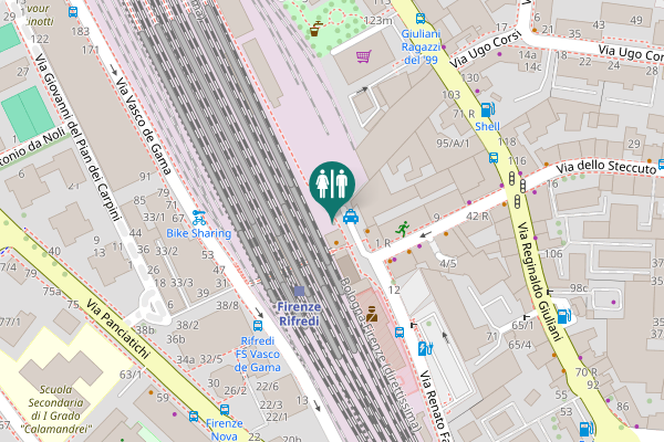 Map showing location of Via dello Steccuto 1 Toilet