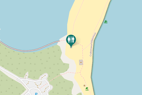 Map showing location of Crabonaxa/Villasimius Toilet