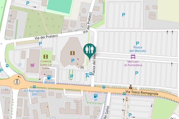 Map showing location of Piazza del Mercato Toilet