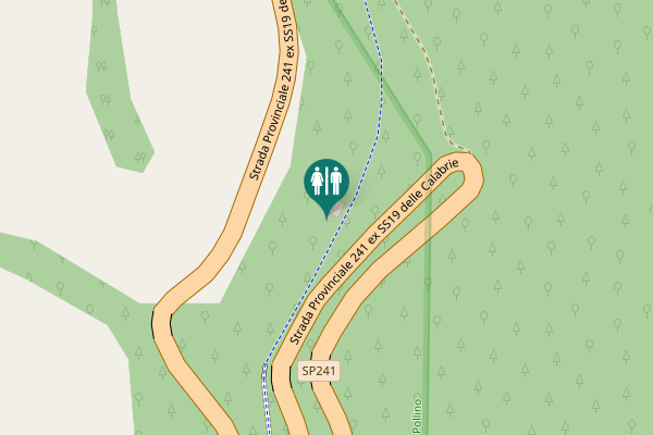 Map showing location of Strada Provinciale 241 ex SS19 delle Calabrie Toilet