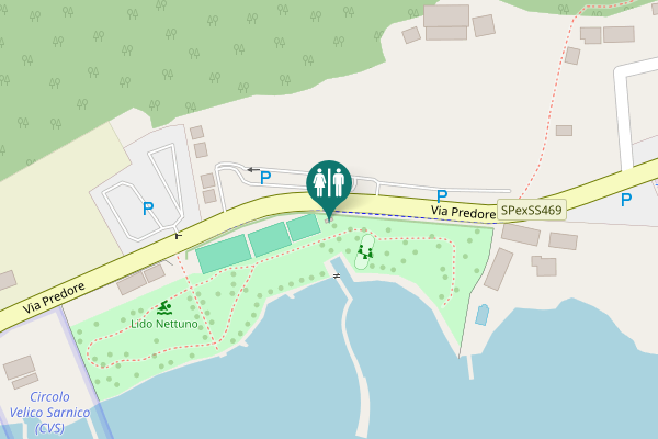 Map showing location of Via Predore Toilet