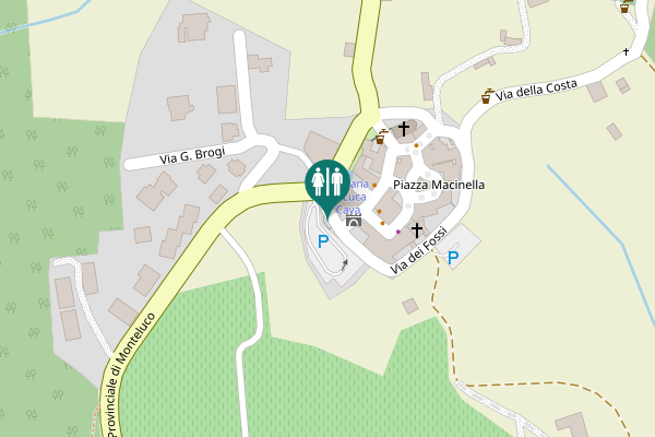 Map showing location of Via dei Fossi Toilet