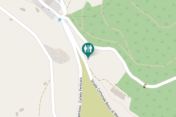 Map showing location of Strada Comunale Bosco di Montepiano Toilet