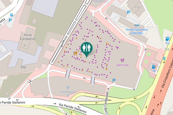 Map showing location of Viale dell'Oceano Pacifico 83 Toilet
