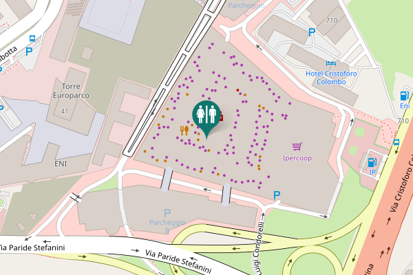 Map showing location of Viale dell'Oceano Pacifico 83 Toilet