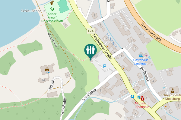 Map showing location of Feldkirchner Straße 16 Toilet
