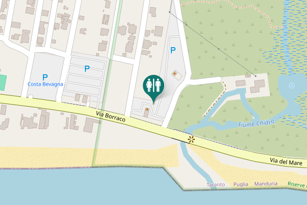 Map showing location of Manduria Toilet