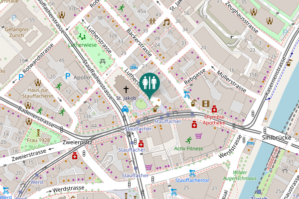 Map showing location of Stauffacher