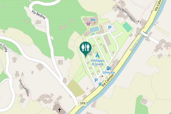 Map showing location of Via Calvisio Toilet
