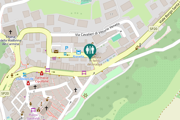 Map showing location of Via Francesco Verrotti Toilet
