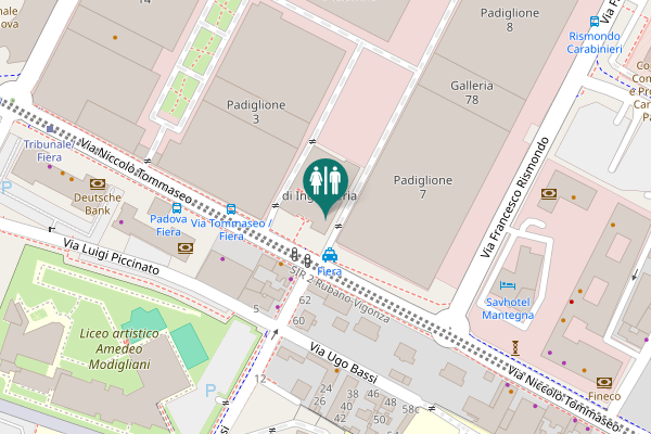 Map showing location of Via Niccolò Tommaseo 80/F Toilet