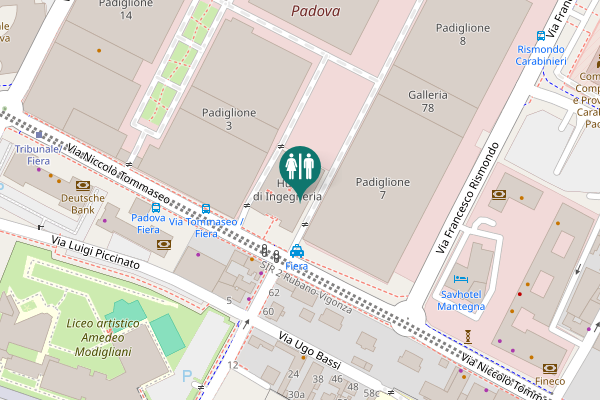 Map showing location of Via Niccolò Tommaseo 80/F Toilet