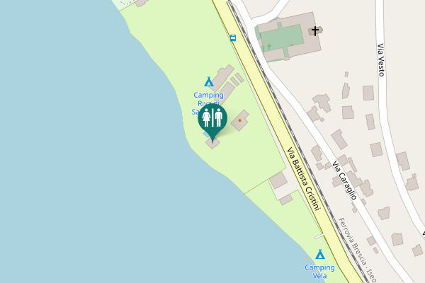 Map showing location of Via Battista Cristini 3 Toilet