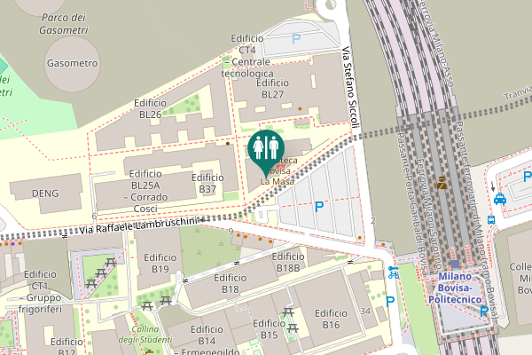 Map showing location of Via Raffaele Lambruschini 4 Toilet
