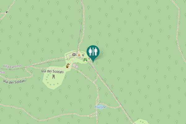 Map showing location of Via dei Soldati Toilet