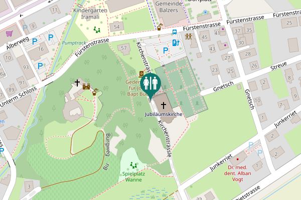 Map showing location of Kirchensträssle 10 Toilet