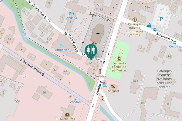 Map showing location of Nemokamas tualetas