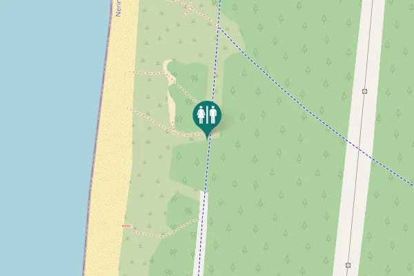 Map showing location of Žaliasis kel. Toilet