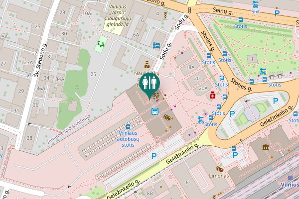 Map showing location of Sodų g. 22 Toilet
