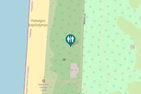 Map showing location of Meilės al. 38 Toilet