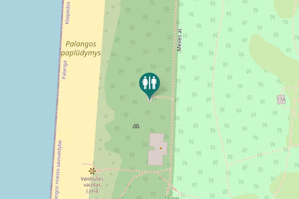 Map showing location of Meilės al. 38 Toilet