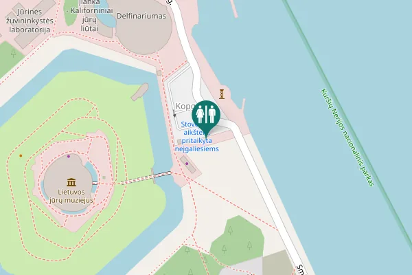 Map showing location of Smiltynės g. Toilet