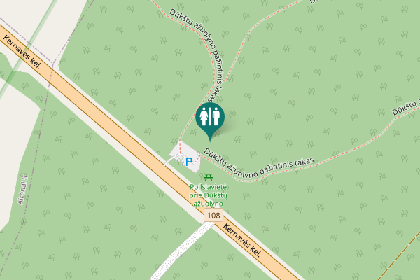 Map showing location of Dūkštų ažuolyno pažintinis takas Toilet