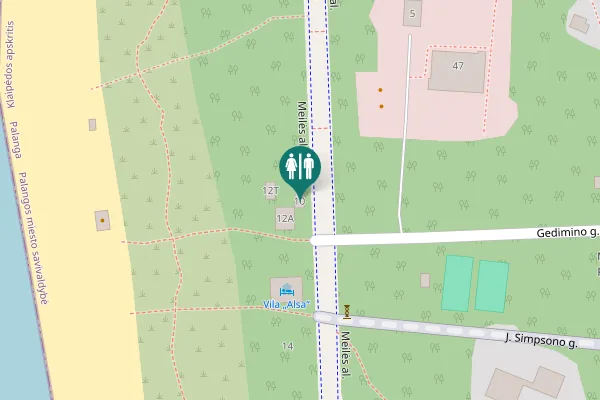 Map showing location of Meilės al. 10 Toilet