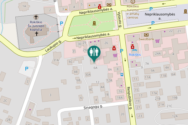 Map showing location of Nepriklausomybės a. 27A Toilet