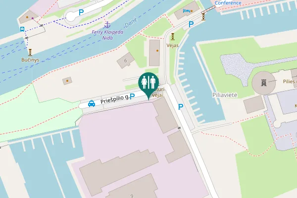 Map showing location of Priešpilio g. 4 Toilet