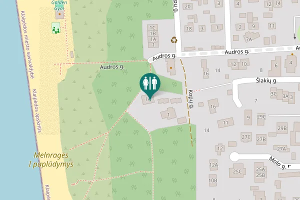 Map showing location of Kopų g. 1A Toilet