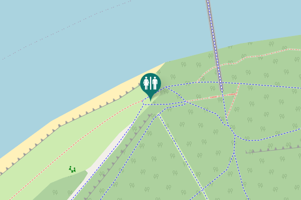 Map showing location of Gandrų al. Toilet