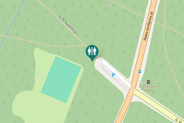 Map showing location of G. D. Kuverto g. Toilet