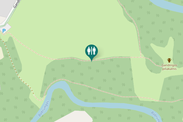 Map showing location of Gandingos Piliakalnio g. Toilet