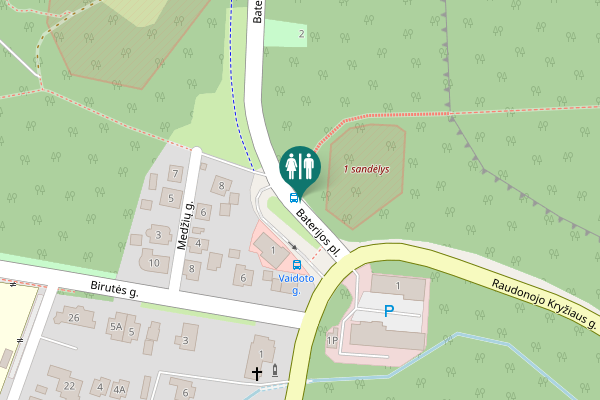 Map showing location of Baterijos pl. 1 Toilet