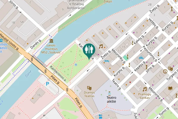 Map showing location of Karlskronos a. Toilet