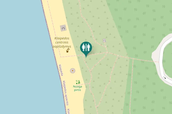 Map showing location of Antrosios Melnragės g. 15 Toilet