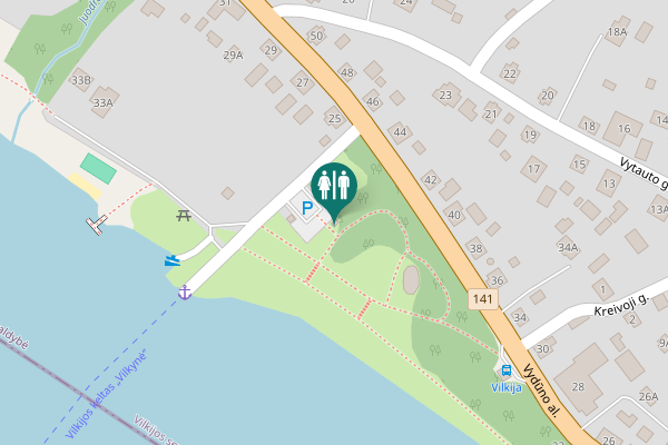 Map showing location of Vilkija Toilet
