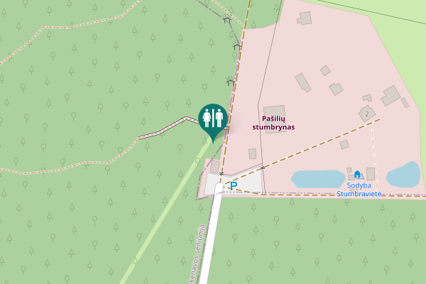Map showing location of Girelė Toilet