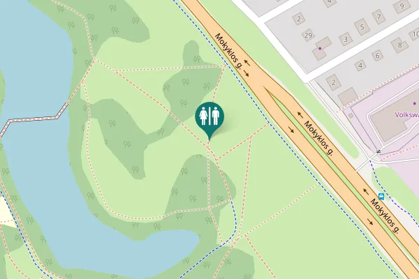 Map showing location of Mokyklos g. Toilet
