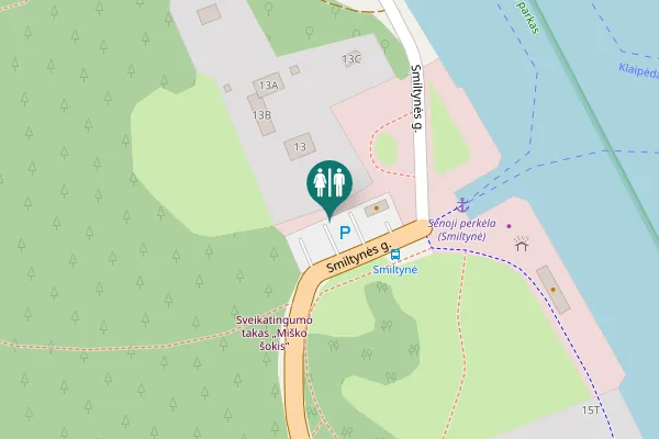 Map showing location of Smiltynės g. 12B Toilet