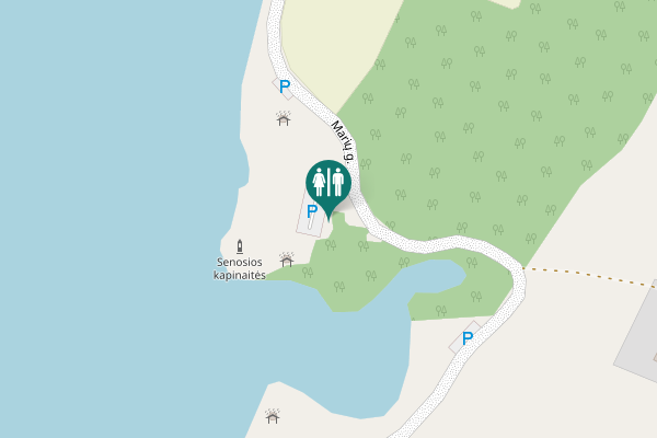 Map showing location of Marių g. Toilet