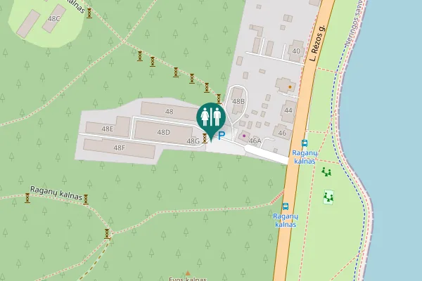 Map showing location of L. Rėzos g. 48A Toilet